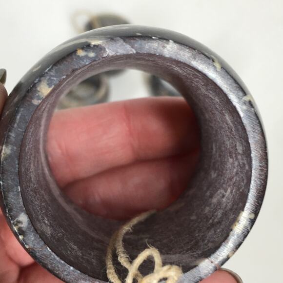 🆕 NEW Marble Napkin Ring Holders Moody Decor Natural Stone Gray Tan Beige 4 - Picture 12 of 15